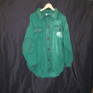 Deep Green Oversized Button-Up Jacket