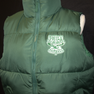 Green Puffer Zip-Up Vest